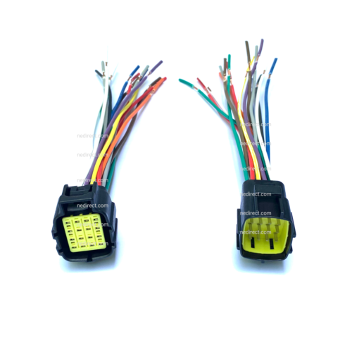 ASSEMBLED WATERPROOF 16 PIN ELECTRICAL 1.8MM AWG WIRE CONNECTOR PLUG