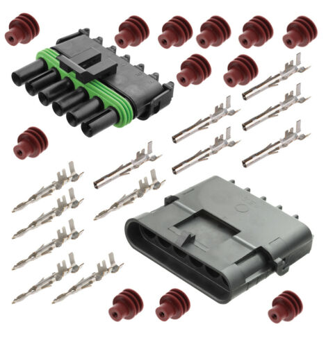 Delphi Weather Pack 6 Pin Sealed Connector Kit 14-16 AWG