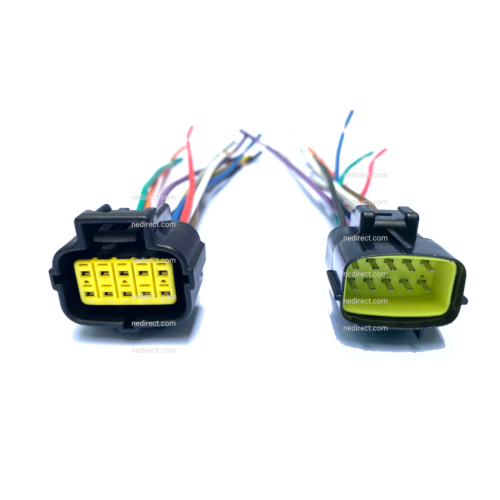 ASSEMBLED WATERPROOF 10 PIN ELECTRICAL 1.8MM AWG WIRE CONNECTOR PLUG