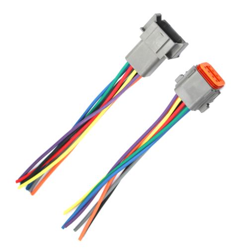 Assembled Deutsch 8 Pin waterproof connector 6" wire