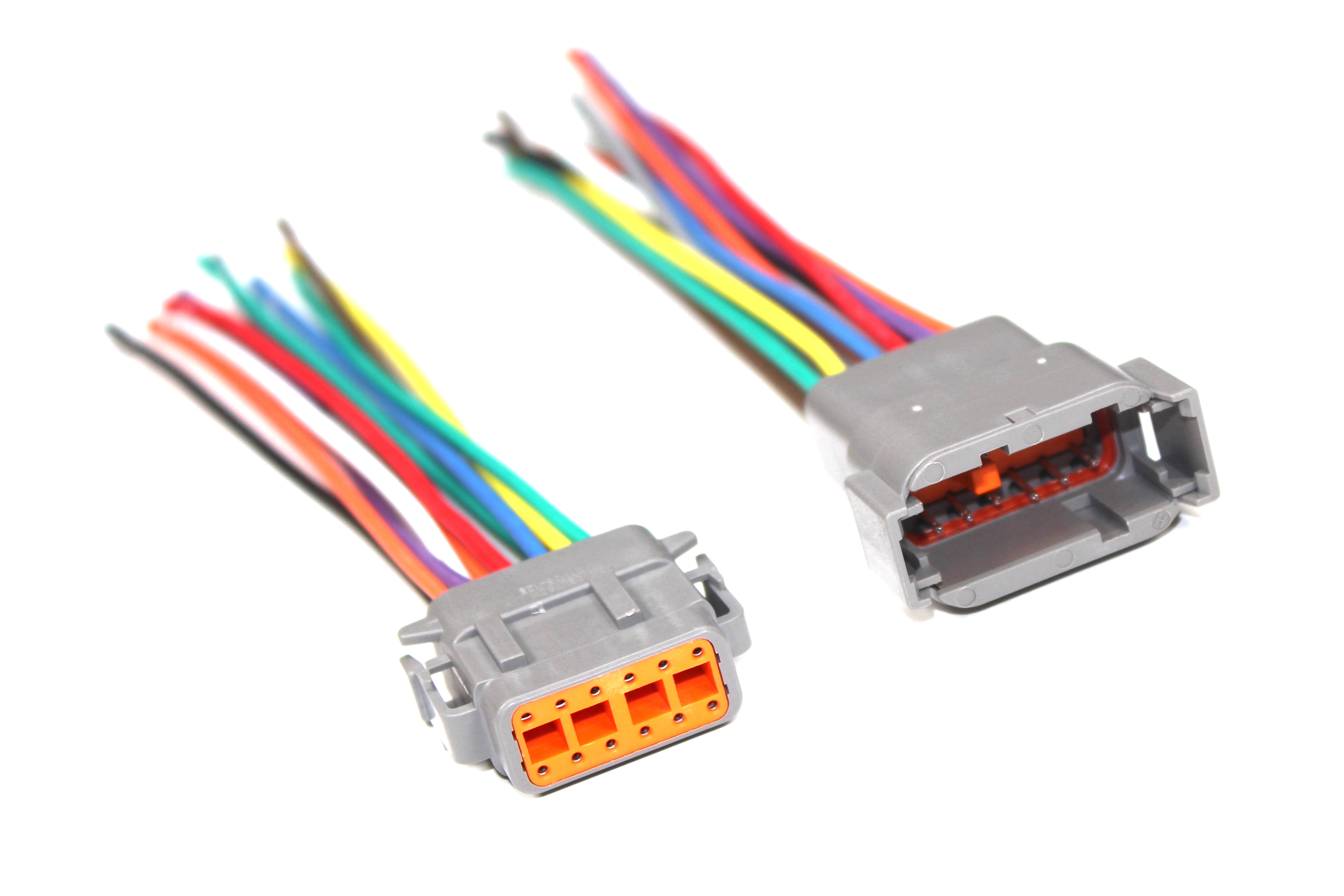 Assembled Gray Deutsch DTM 12 Pin Waterproof Connector