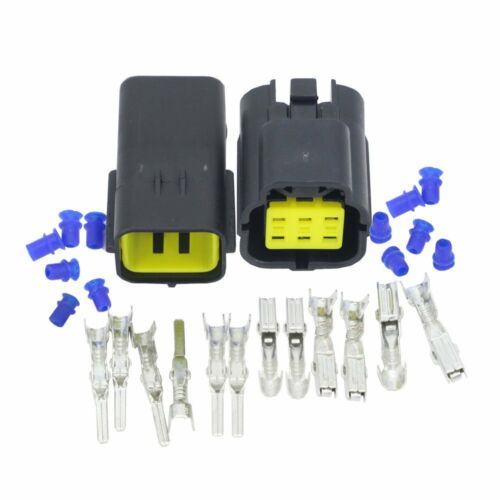 CAR MOTORCYCLE WATERPROOF 6 PIN ELECTRICAL 1.8MM AWG WIRE CONNECTOR PLUG