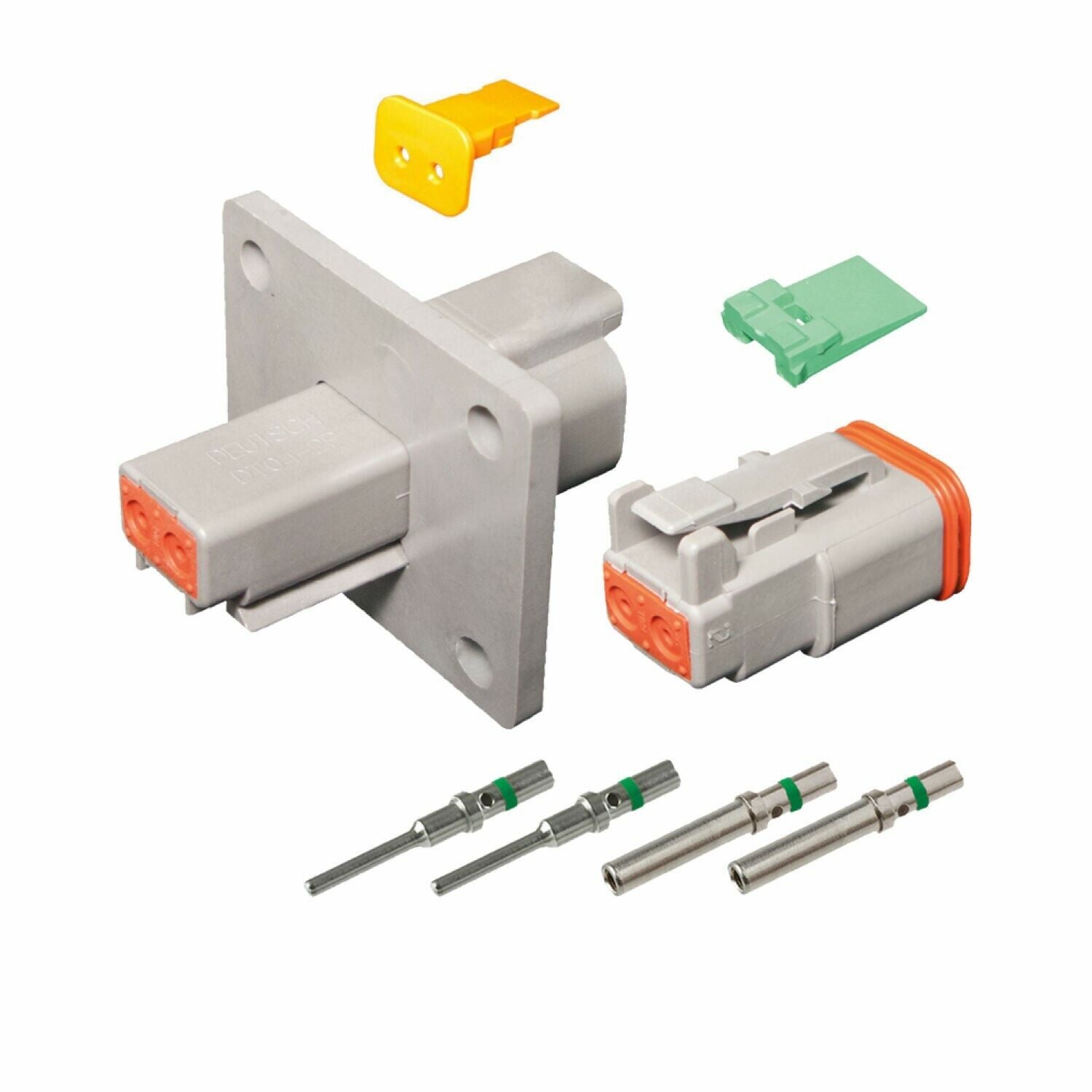 2 Pin Deutsch DT04-2P-L012 DT06-2S Waterproof Flange Connector Solid Contacts