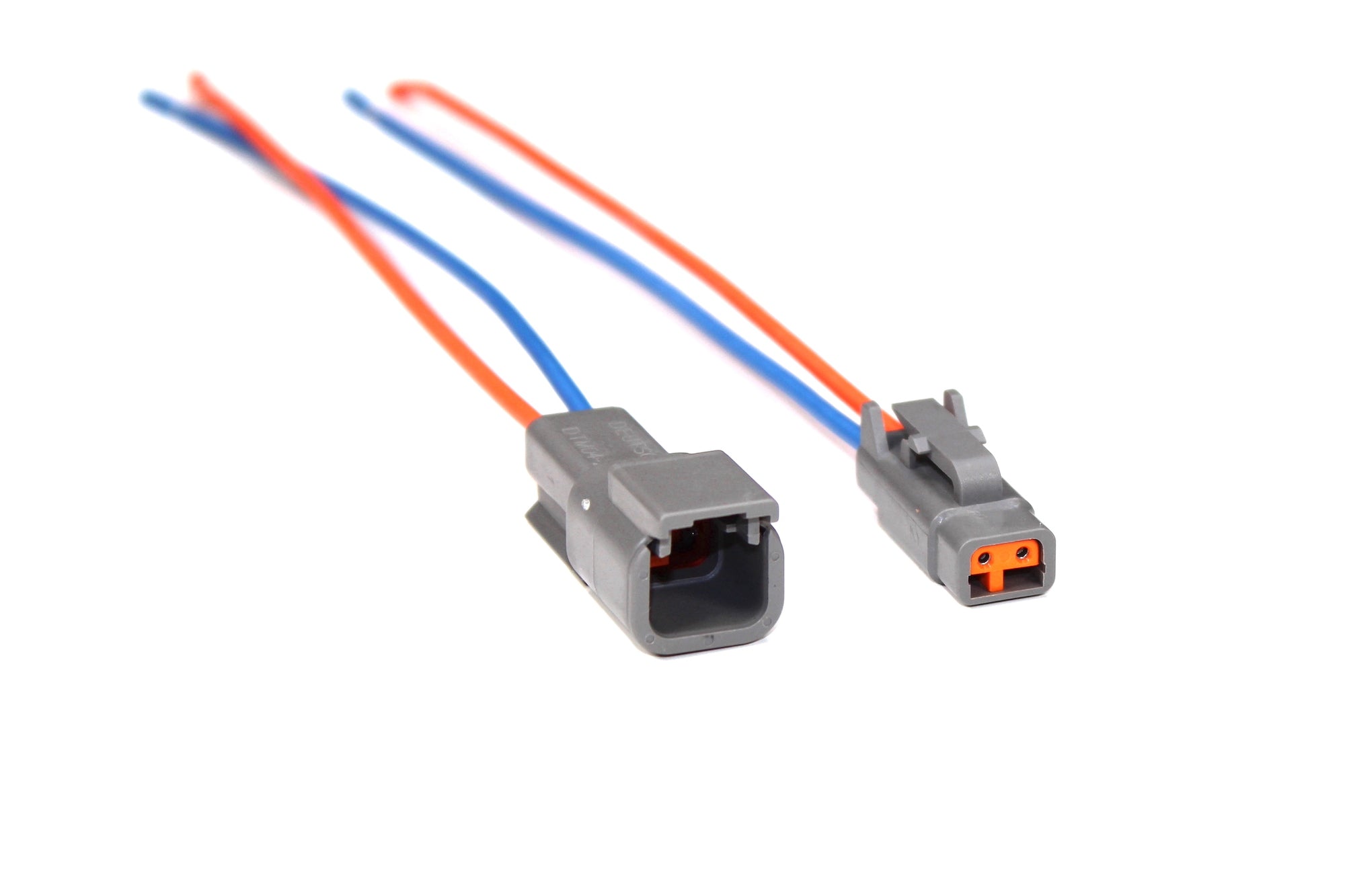 Assembled Gray Deutsch  DTM 2 Pin Waterproof Connector