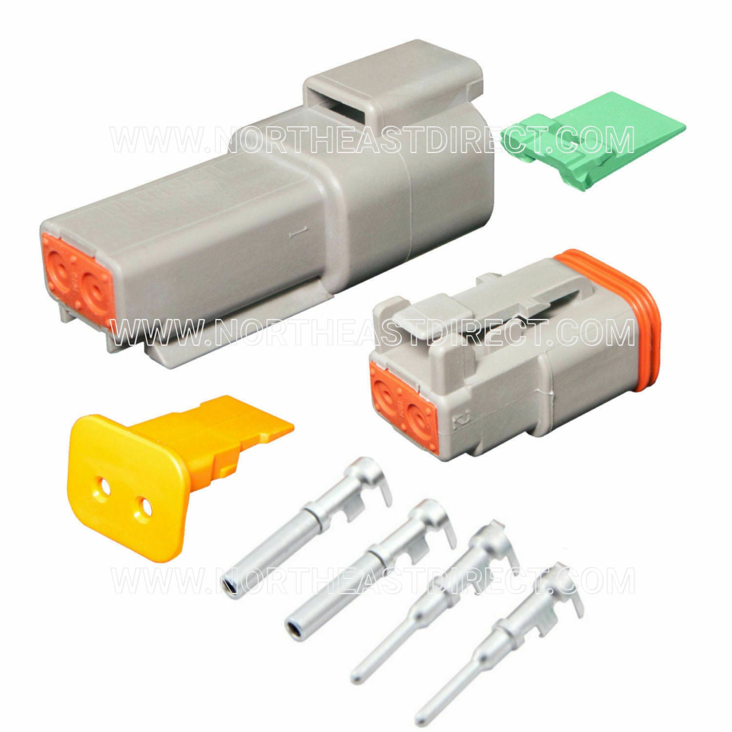 Deutsch 2 Pin DT Series Gray DT04-2P DT06-2S Complete Connector Kit