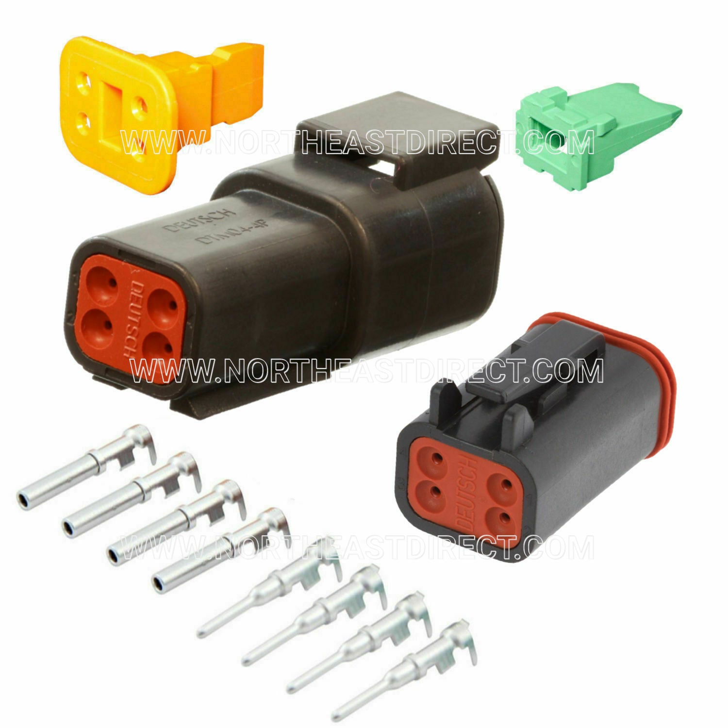 Deutsch 4 Pin DT Black DT04-4P DT06-4S Complete Connector Kit