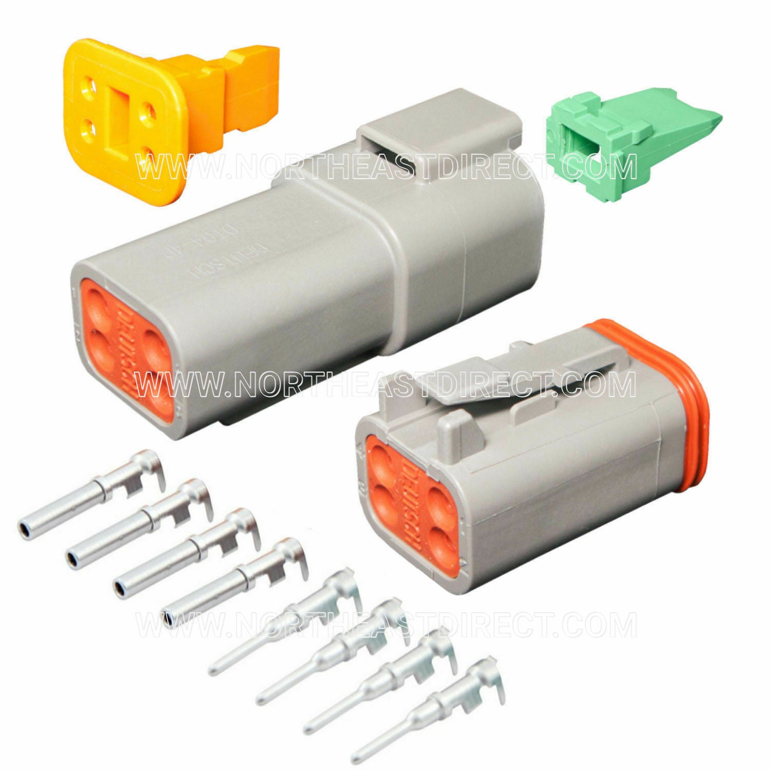 Deutsch 4 Pin DT Series Gray DT04-4P DT06-4S Complete Connector Kit