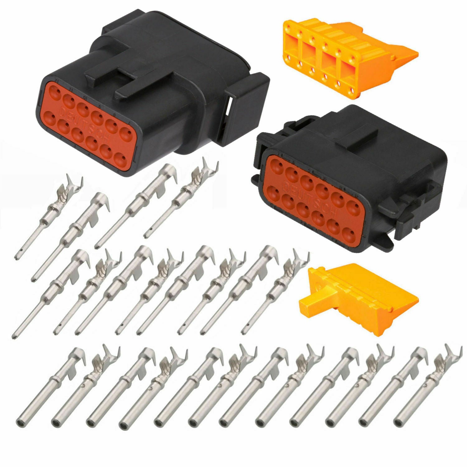 12 PIN BLACK DEUTSCH DTM04-12P DTM06-12P WATERPROOF ELECTRICAL CONNECTOR