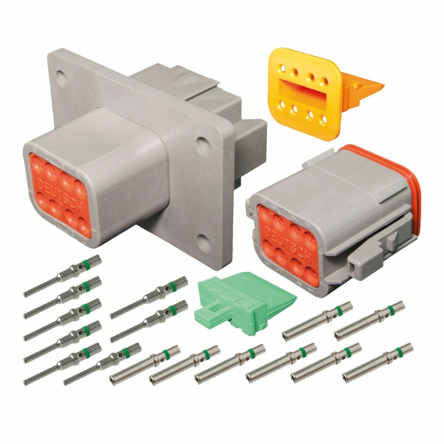 8 Pin Deutsch DT04-08PA-L012 DT06-8S Waterproof Flange Connector Solid Contacts