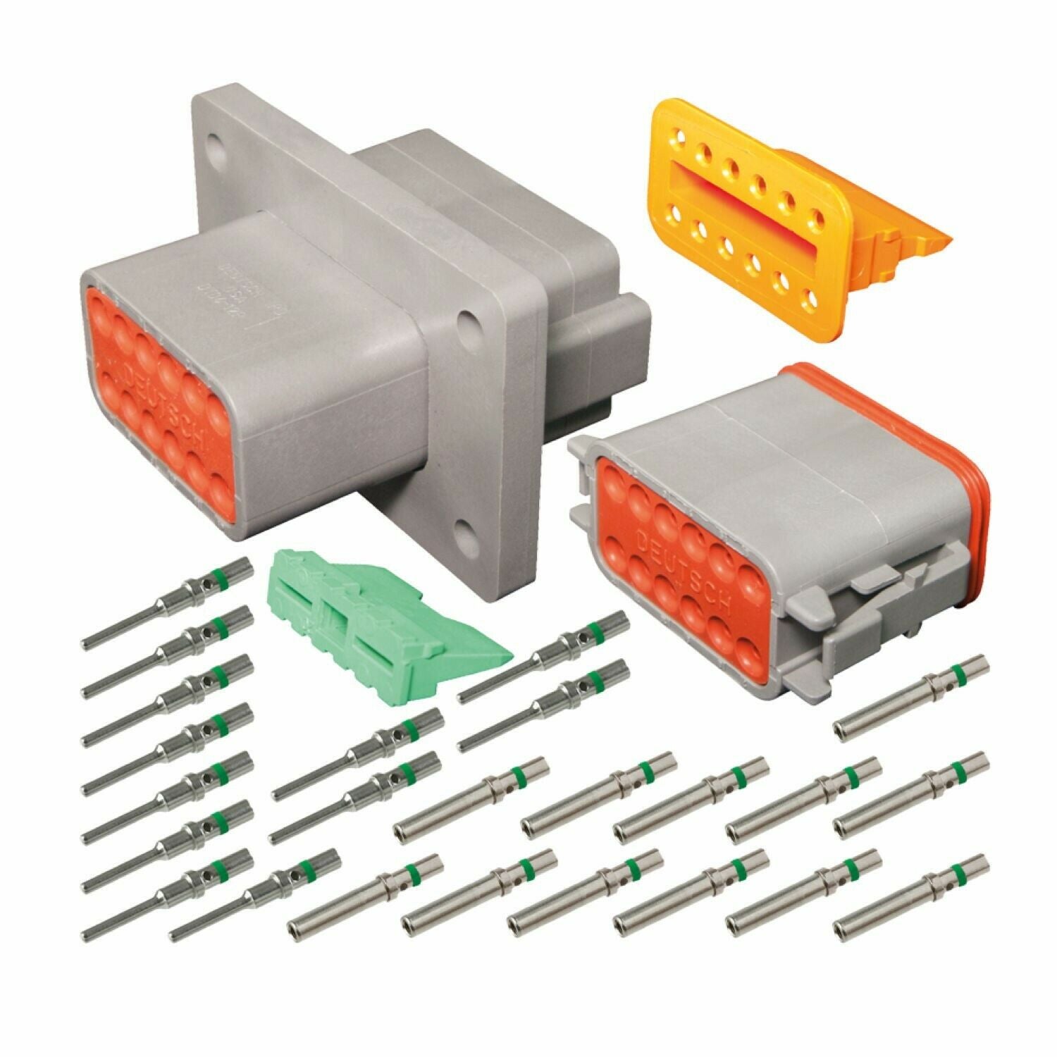 12 Pin Deutsch DT04-12PA-L012 DT06-12SA Flange Connector Solid Contacts