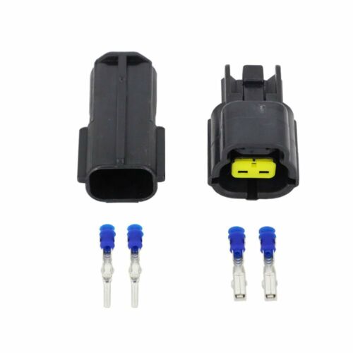 CAR MOTORCYCLE WATERPROOF 2 PIN ELECTRICAL 1.8MM AWG WIRE CONNECTOR PLUG