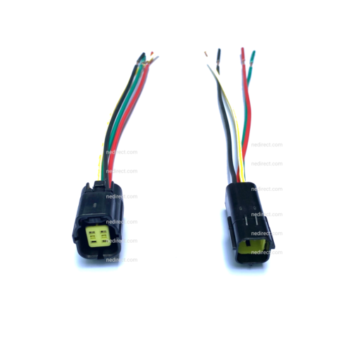 ASSEMBLED WATERPROOF 4 PIN ELECTRICAL 1.8MM AWG WIRE CONNECTOR PLUG