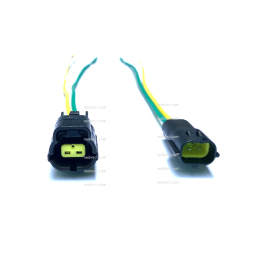 ASSEMBLED WATERPROOF 2 PIN ELECTRICAL 1.8MM AWG WIRE CONNECTOR PLUG