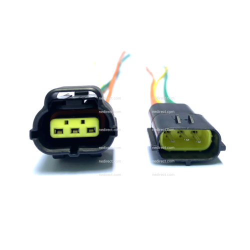 ASSEMBLED WATERPROOF 3 PIN ELECTRICAL 1.8MM AWG WIRE CONNECTOR PLUG