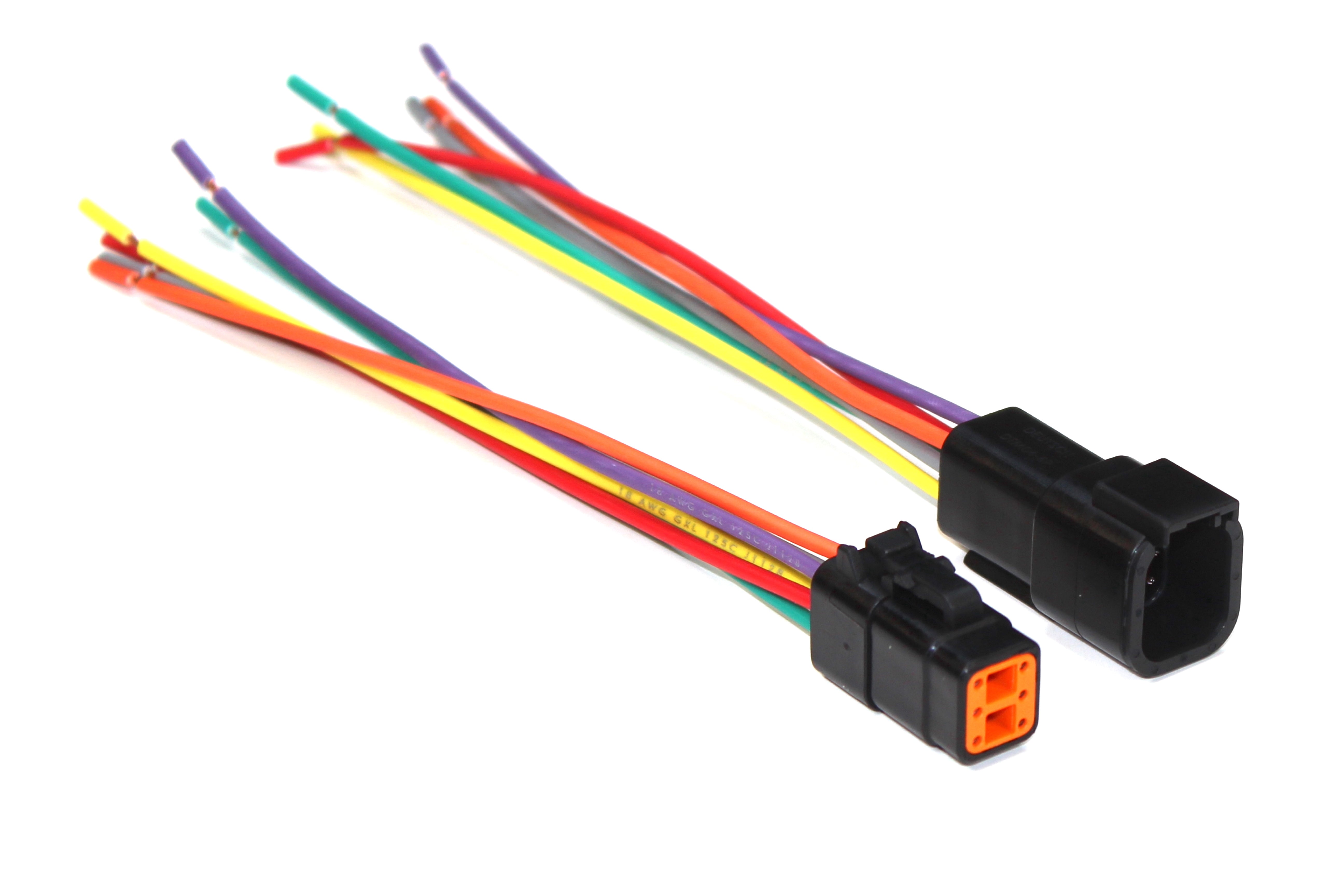 Assembled Black Deutsch DTM 6 Pin Waterproof Connector